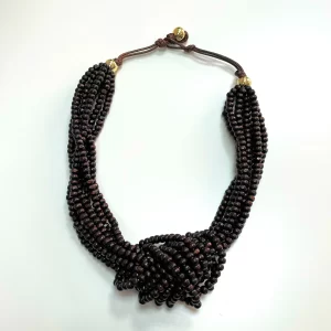 COLLAR BOLAS MARRÓN