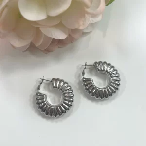 PENDIENTES ARO CAROL PLATEADOS