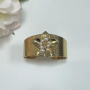 BRAZALETE ACERO FLOR
