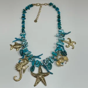 COLLAR FONDO MARINO TURQUESA