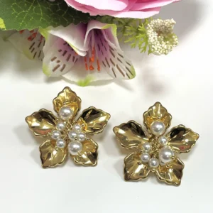 PENDIENTES ACERO FLOR