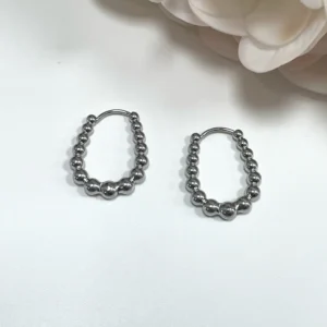 PENDIENTES BUBBLE PLATEADOS