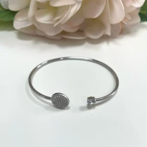 BRAZALETE CIRCONITAS PLATEADO